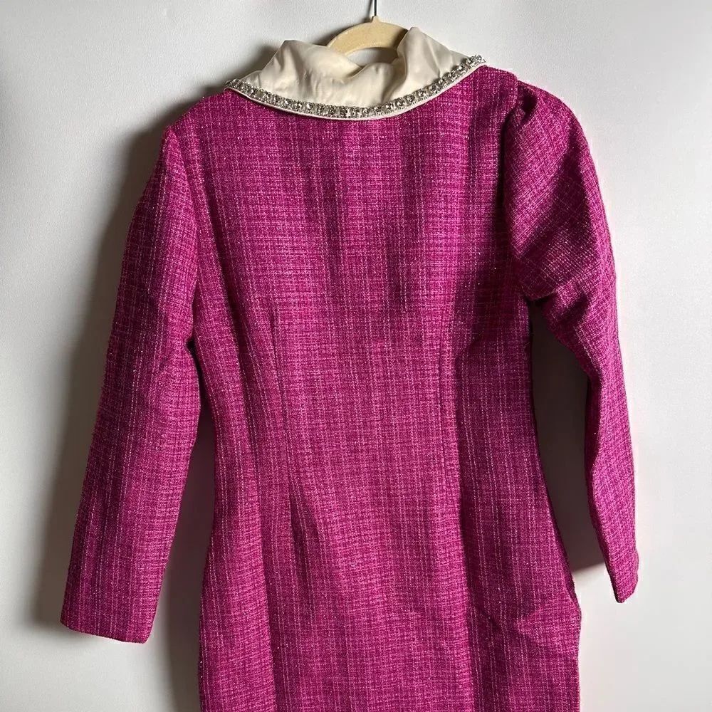 Magenta Tweed dress - Picture 9 of 16
